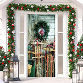 Aperturee - Wooden Wall Board Christmas Door Cover Decoration